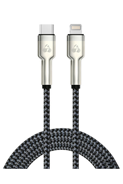 POWERTECH καλώδιο Lightning σε USB-C PTR-0200, PD 27W, 480Mbps, 1m, μαύρο/γκρι