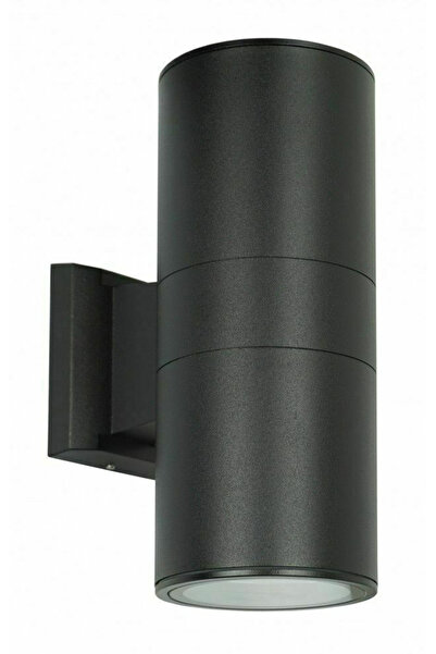 POWERTECH φωτιστικό τοίχου HLL-0190 για 2x GU10 λάμπες, μεταλλικό, IP65, μαύρο