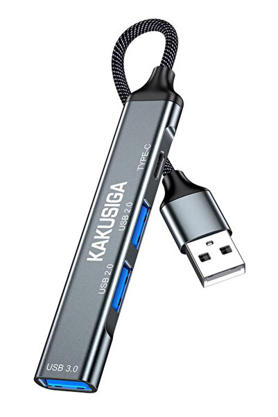 OEM KAKUSIGA USB hub KSC-1416, 4x θυρών, USB 3.0, 5Gbps, USB σύνδεση, γκρι