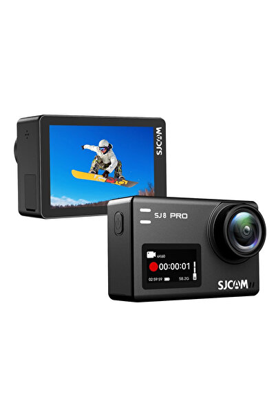 SJCAM action camera SJ8 Pro, οθόνη αφής, 12MP/4K, WiFi, αδιάβροχη θήκη, μαύρη
