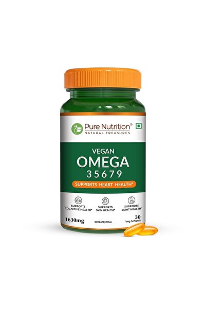 Pure Nutrition Vegan Omega 3 5 6 7 9 Plant Based Omega 3 Vegetarian Capsules ...
