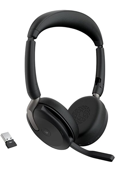 Jabra سماعة رأس لاسلكية ستيريو Evolve2 65 Flex بتقنية البلوتوث مع خاصية إلغاء...