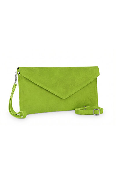 Vera Pelle Geantă Piele Clutch Lime