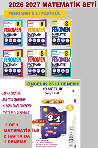 Fenomen Yayıncılık YENİLENDİ 2026 2027 Fenomen 8. Sınıf Matematik Fasikülleri...