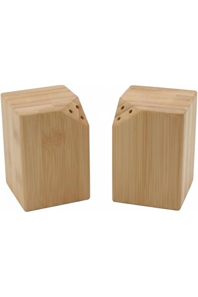Yıldızan Msa Shop Natural Bamboo 2-Piece Salt and Pepper Shaker Set – Wooden ...