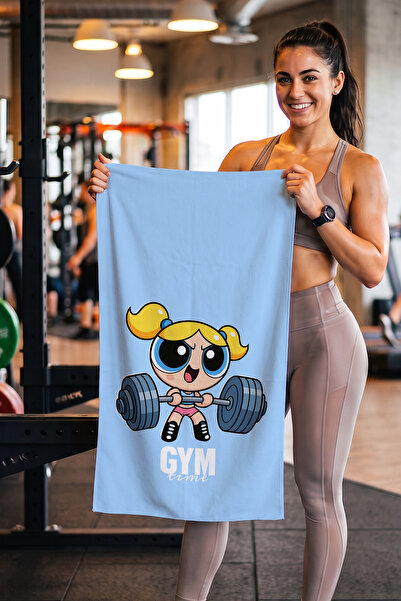 Charmbi Power Puff GYM Girl Özel Tasarım 45x90 Spor Havlusu | Yüksek Kalite P...