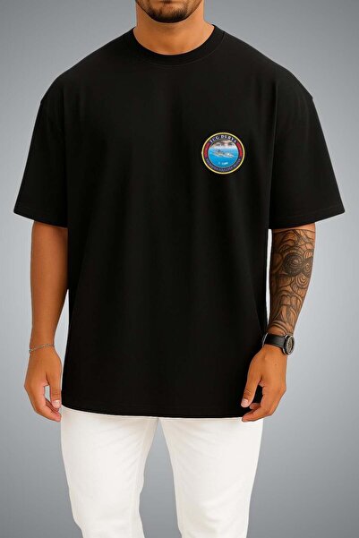 Bahriyeli Collection Oversize Tcg Derya between the Waves Themed Pocket and B...