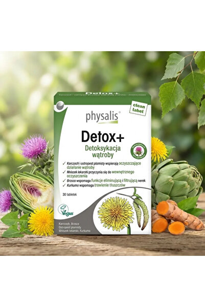 PHYSALIS Supliment detoxifiere Detox+, Physalis, 30 comprimate
