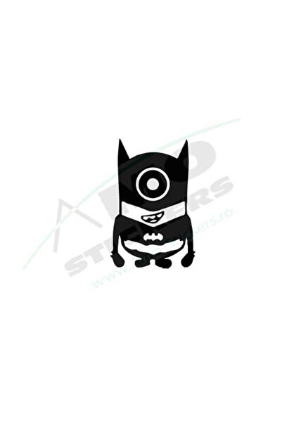 Amo-Stickers Стикер за кола Миньон Батман 25 см Тъмно сив