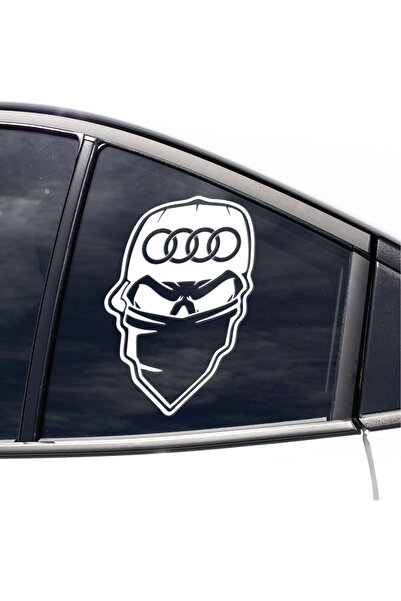 Amo-Stickers Sticker Audi Ninja 30cm Argintiu