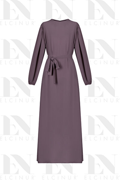 ELÇİNUR 26250 Belted Silk Dress