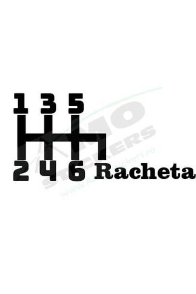 Amo-Stickers Sticker Auto Modu Racheta 25cm Gri inchis