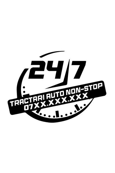 Amo-Stickers Sticker Tractari Auto Non-Stop 70cm Rosu
