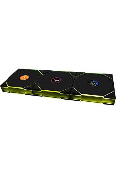 Lian Li UNI TL Wireless Fan with LCD Screen, Black Color