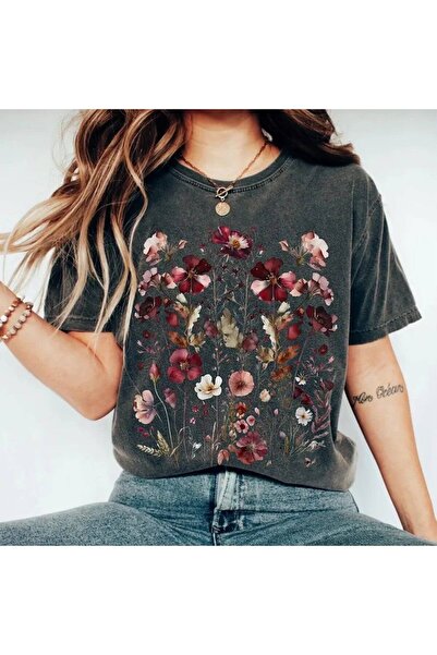classy moda Πλενόμενο μπλουζάκι Unisex με μινιμαλιστικό γραφικό τύπωμα, φαρδι...