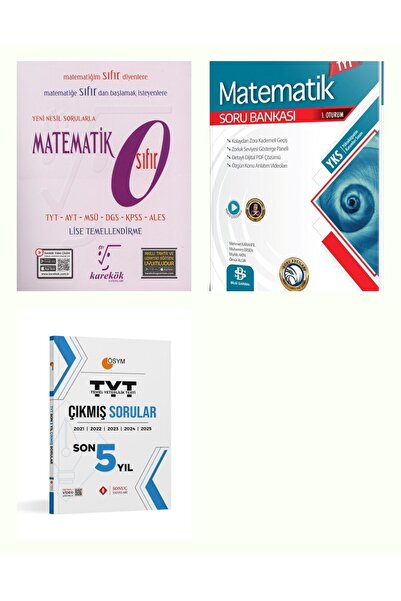 Karekök Yayınları 0 Matematik ve bilgi sarmal TYT matematik soru bankası seti...