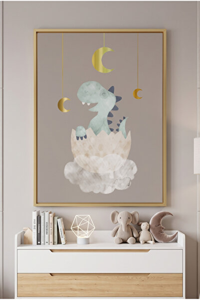 Jasmine Art لوحة جدارية للأطفال بتصميم ديناصورات صغيرة |   لوحة قماشية مؤطرة ...
