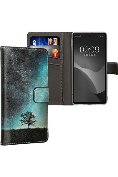KWmobile Θήκη - Πορτοφόλι Google Pixel 7a - Cosmic Nature / Galaxy Tree Meado...