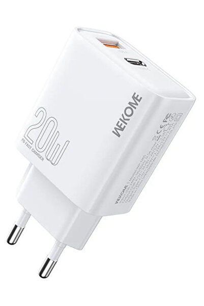 WK Φορτιστής Χωρίς Καλώδιο με Θύρα USB-A και Θύρα USB-C, Παροχή Ισχύος 20W, Λ...