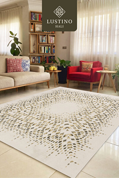 Lustino Halı Yıkanabilir Halı Kaymaz Taban Leke Tutmaz Salon Halısı Mutfak Ha...