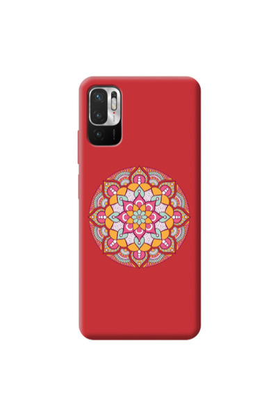 Other Xiaomi Redmi Note 10 Pro 5G Mandala D103 Red Colored Silicone TPU Θήκη