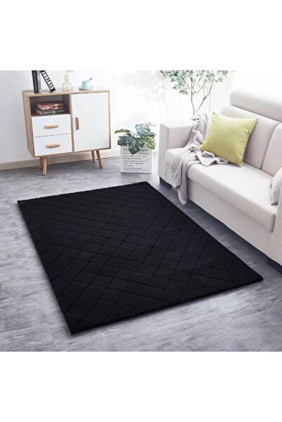 OEM Τάπητας γούνας, 80 x 150 εκ., Λάβι, Μαύρο, Χάινερ