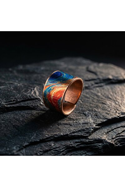 Erol Bakır New Series 1201 Bijouterie Ring 100% Handmade Copper