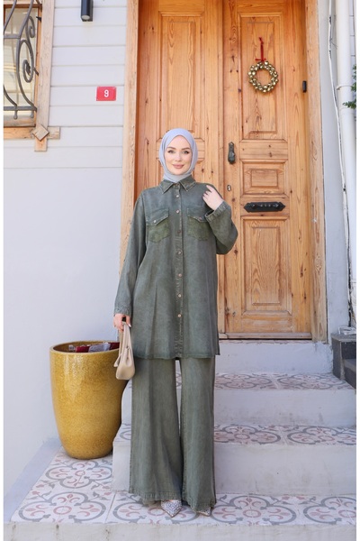 NİSUM MODA Brodeli Tensel Set