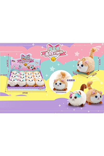 adar Pisica de plus 10 cm multicolor cu cap mobil set