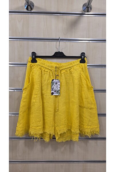 Park Moda Linen Shorts with Fringe Detail