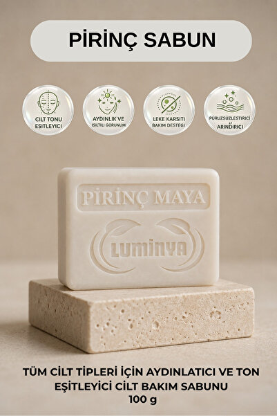 LUMİNYA Pirinç Maya Sabunu 100 g | Cilt Temizleyici, Aydınlık Görünüm ve Ton ...