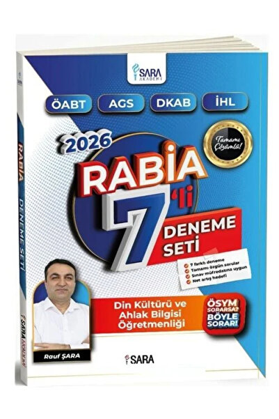 Şara Akademi 2026 ÖABT MEB-AGS Din Kültürü ve Ahlak Bilgisi Rabia 7 Deneme Çö...