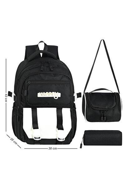 WMİLANO Licensed Twill Fabric Niss Model School Backpack, Thermal Lunch Bag a...