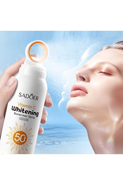 SADOER Korean Private Label Face Vitamin C Whitening Refreshing Sunblock Spra...