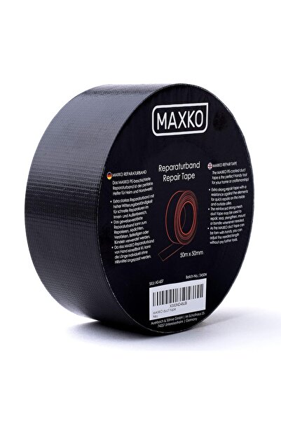 maxkomp Bandă adezivă de reparații, plastic/textil, 50m x 50mm, aderență ridi...