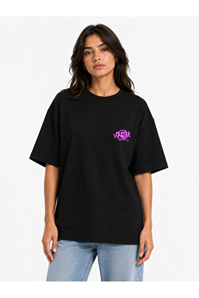 Compostela Unisex Women's Men's Synaworld Written Logo Front Printed Oversize...