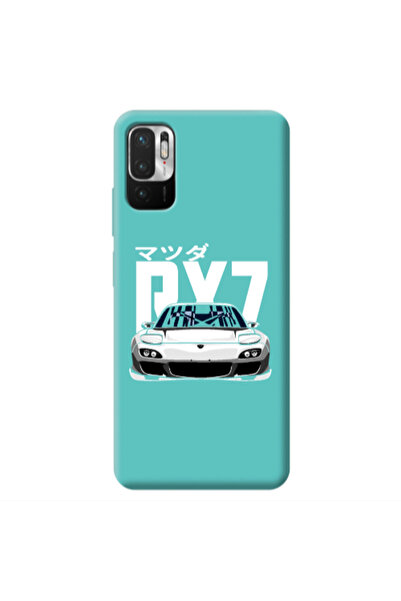 Other Xiaomi Redmi Note 10 Pro 5G Car Rx7 Turquoise Colored Silicone TPU Θήκη