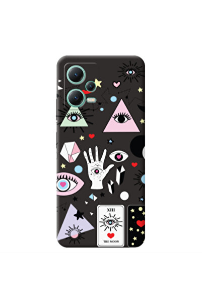 Other Xiaomi Redmi Note 12 Pro 5G Pyramid eyes Black Colored Silicone TPU Θήκη