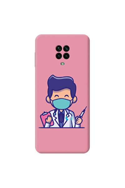 Other Xiaomi Redmi Note 9 Pro Specialist Doctor Pink Colored Silicone TPU Θήκη