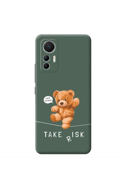 Other Xiaomi Mi 12 Lite Take risk Dark Green Colored Silicone TPU Θήκη