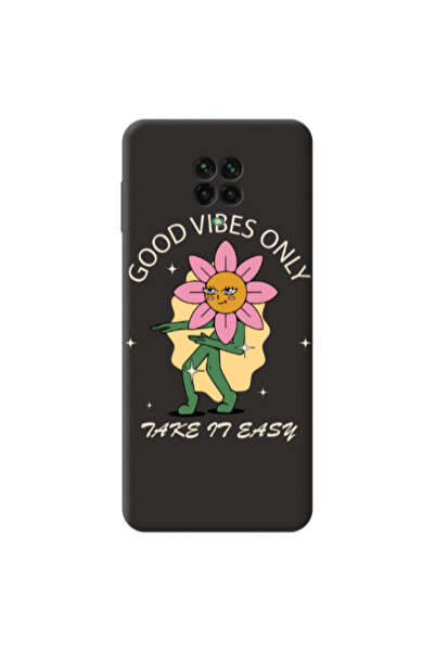 Other Xiaomi Redmi Note 9 Pro Good Vibes Only Black Colored Silicone TPU Θήκη