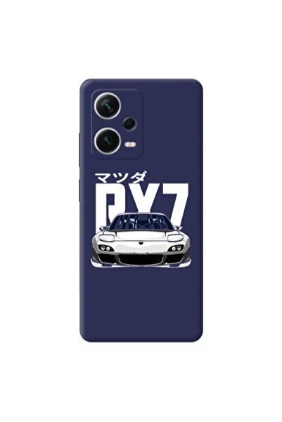 Other Xiaomi Poco X5 Car Rx7 Dark blue Colored Silicone TPU Θήκη