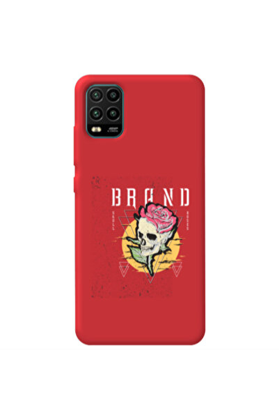 Other Xiaomi Mi 10 Lite Skull Roses Red Colored Silicone TPU Θήκη