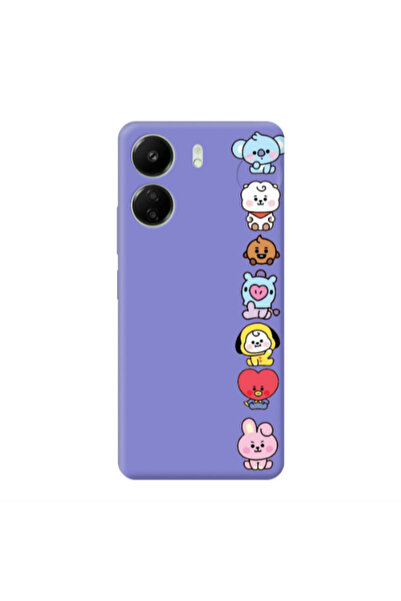 Other Xiaomi Redmi 13C Lovely animals Purple Colored Silicone TPU Θήκη