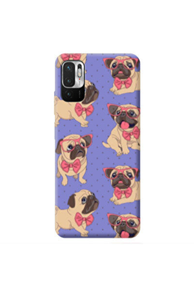 Other Xiaomi Redmi Note 10 Pro 5G Dog Spectacled Purple Colored Silicone TPU ...