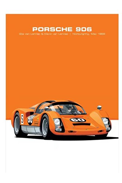 OEM PORSCHE 906 Retro Racing Canvas Poster 30x40cm – Vintage Wall Art