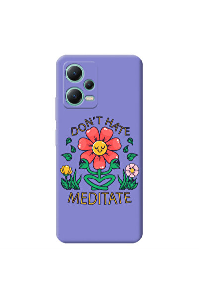 Other Xiaomi Redmi Note 12 Pro 5G Meditate Purple Colored Silicone TPU Θήκη