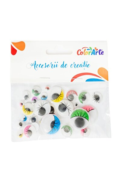 MC Micostore Accesorii creatie - ochisori plastic cu gene, diverse culori, 7-...