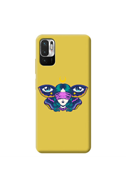 Other Xiaomi Redmi Note 10 Pro 5G Eye in my ear Yellow Colored Silicone TPU Θήκη