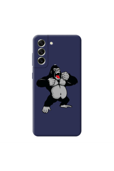 Other Samsung S21 FE Angry Gorilla2 Dark blue Colored Silicone TPU Θήκη